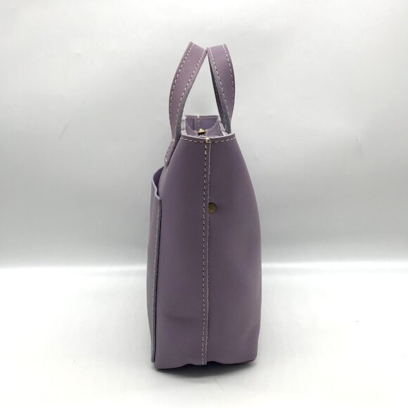 Portland Leather Goods Lavender Mini Crossbody Tote Bag - Picture 4 of 10